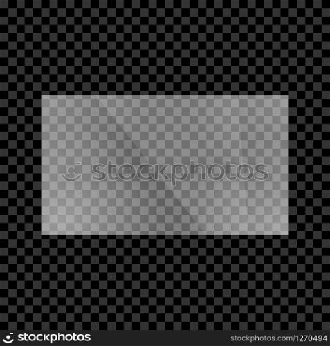 vector image of transparent glass or screen