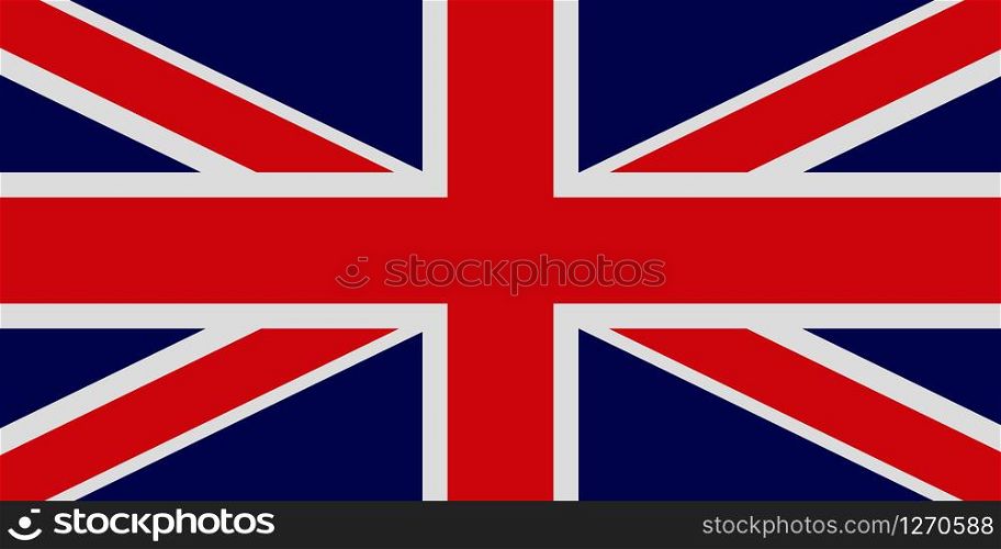Vector image of UK flag in dark colors. Made in Britain.