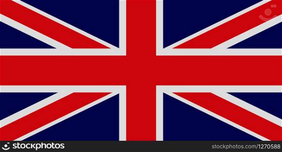 Vector image of UK flag in dark colors. Made in Britain.