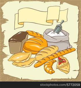 Vector image on the Bread theme