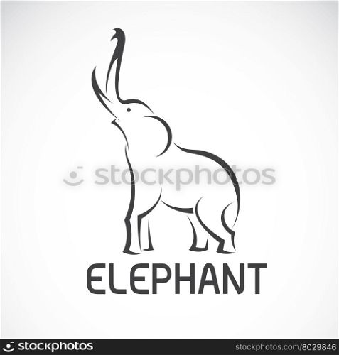 Vector images of elephant design on a white background.