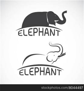 Vector images of elephant design on a white background, Vector elephant for your design.