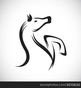 Vector images of horse on a white background.