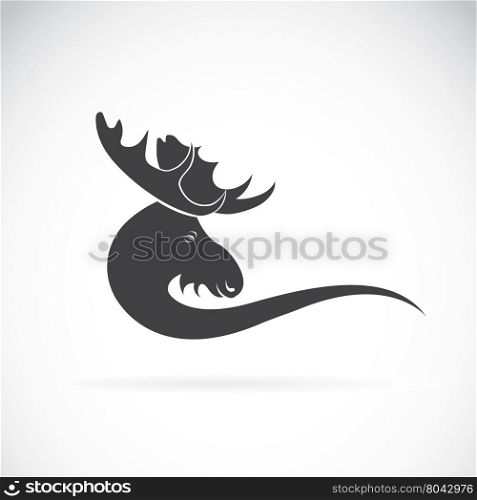 Vector images of moose deer head on a white background., Vector moose for your desig.