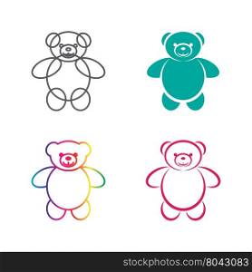 Vector images of teddy bear on a white background., Vector teddy bear for your design.