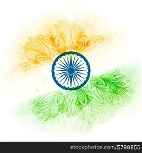 Vector indian flag in watercolor background. Concept Indian Independence Day celebrations.. Vector indian flag in watercolor background. Concept Indian Independence Day celebrations. EPS 10