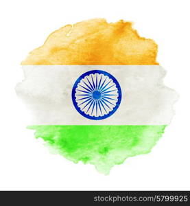 Vector indian flag in watercolor background. Concept Indian Independence Day celebrations.. Vector indian flag in watercolor background. Concept Indian Independence Day celebrations. EPS 10