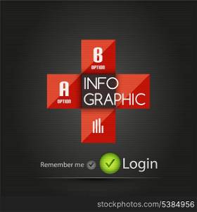 Vector industrical square metallic infographic for business background | numbered banners | business lines | graphic website layout vector