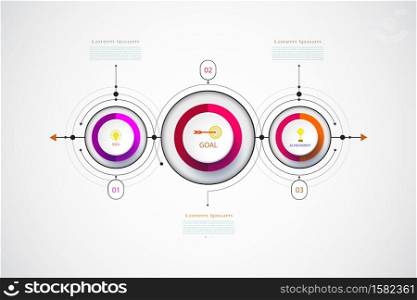Vector infographic business design template with 3D,integrated circles.Business concept with options.For content,diagram,flowchart,steps,parts,timeline infographics,workflow layout,chart,illustration