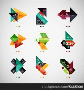 Vector infographic option banner design collection. Can be used as infographic template, business card design, abstract geometric symbols, multipurpose web elements