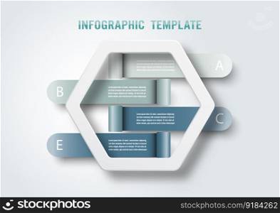 Vector infographic template with 3D paper label, integrated circles. Business concept with 4 options. For content, diagram, flowchart, steps, parts, timeline infographics, workflow, chart.