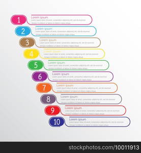 Vector infographic templates used for detailed reports. All 10 topics.