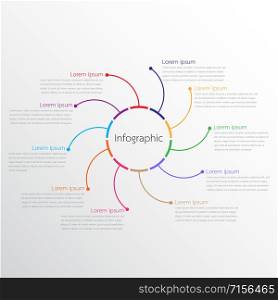 Vector infographic templates used for detailed reports. All 10 topics.