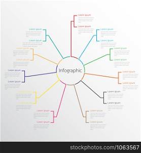 Vector infographic templates used for detailed reports. All 11 topics.