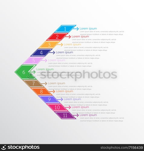 Vector infographic templates used for detailed reports. All 11 topics.