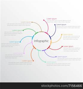 Vector infographic templates used for detailed reports. All 11 topics.