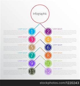 Vector infographic templates used for detailed reports. All 12 topics.