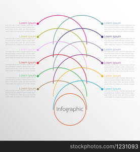 Vector infographic templates used for detailed reports. All 12 topics.