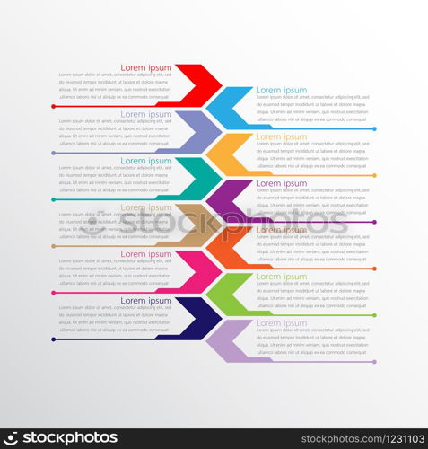 Vector infographic templates used for detailed reports. All 12 topics.