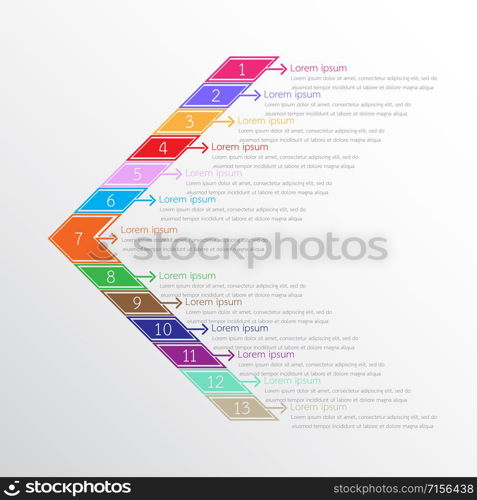 Vector infographic templates used for detailed reports. All 13 topics.