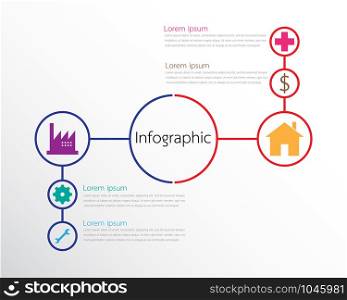 Vector infographic templates used for detailed reports. All 2 topics.