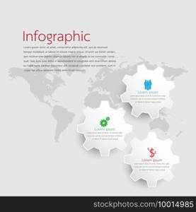 Vector infographic templates used for detailed reports. All 3 topics.