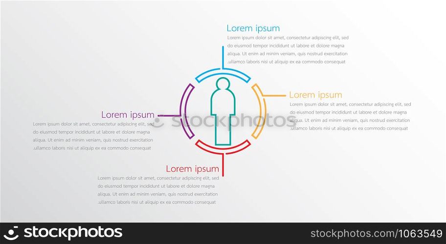 Vector infographic templates used for detailed reports. All 4 topics.