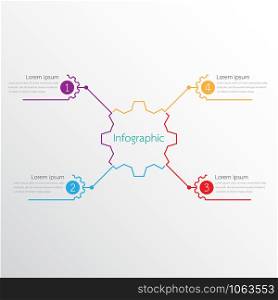 Vector infographic templates used for detailed reports. All 4 topics.