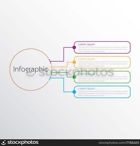 Vector infographic templates used for detailed reports. All 4 topics.