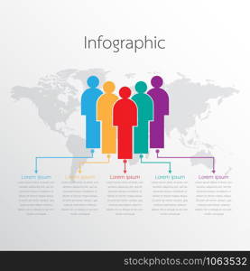 Vector infographic templates used for detailed reports. All 5 topics.