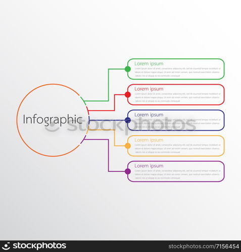 Vector infographic templates used for detailed reports. All 5 topics.