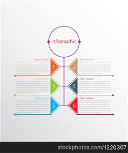 Vector infographic templates used for detailed reports. All 6 topics.
