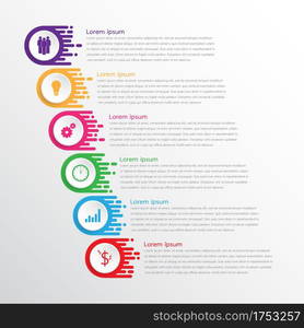 Vector infographic templates used for detailed reports. All 6 topics.