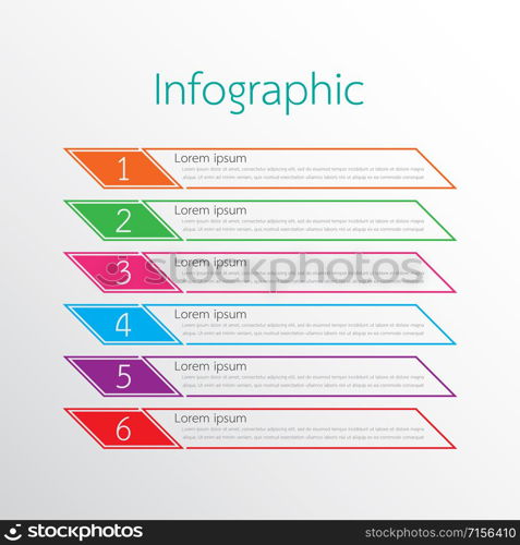 Vector infographic templates used for detailed reports. All 6 topics.