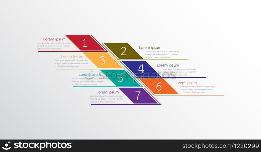 Vector infographic templates used for detailed reports. All 7 topics.