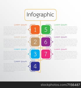 Vector infographic templates used for detailed reports. All 7 topics.