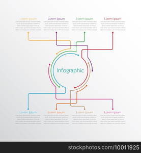 Vector infographic templates used for detailed reports. All 8 topics.