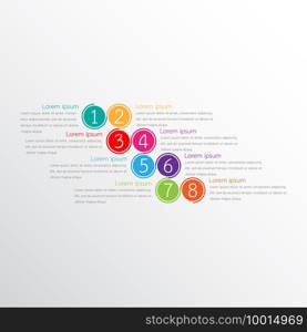 Vector infographic templates used for detailed reports. All 8 topics.