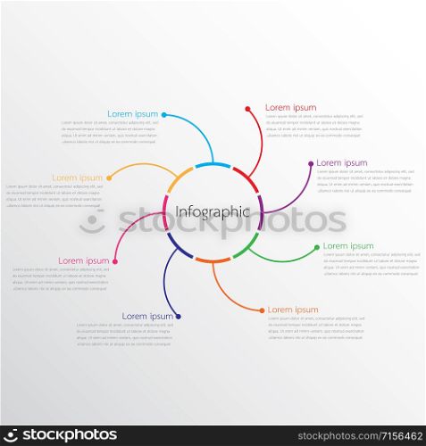 Vector infographic templates used for detailed reports. All 8 topics.