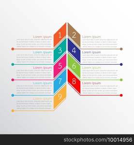 Vector infographic templates used for detailed reports. All 9 topics.