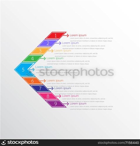 Vector infographic templates used for detailed reports. All 9 topics.