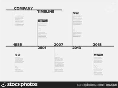 Vector Infographic timeline report template with nice typography