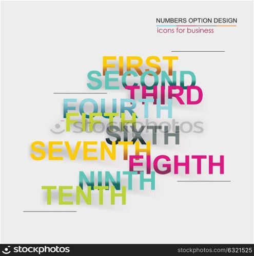 Vector infographics number options template. Can be use for step banners, diagram, business step options,workflow layout,, web design.