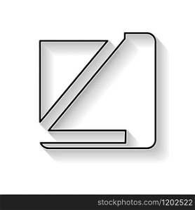 Vector initial letter Z. Sign made with black line