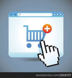 Vector internet shopping concept