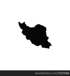 Vector Iran map isolated on white background