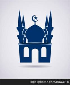 vector islamic mosque icon or symbol