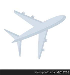 Vector isolated image for use as a print. A simple airplane on a light background for use in web design