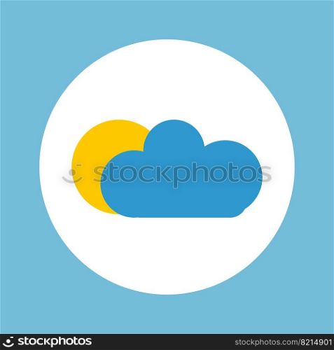 Vector isolated image for use in clipart and other type of design. Weather icon on a blue background for use in web design