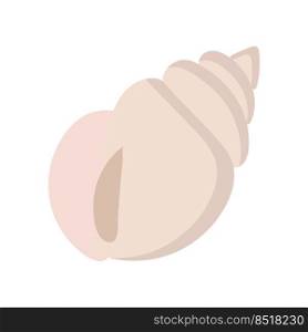 Vector isolated image for use in the clipart. Beige shell on a white background for use in web design
